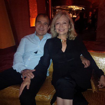 Tony Shawkat and his wife, Dina Burke posing for a photo shoot.